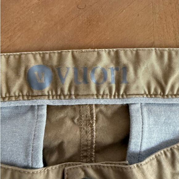 Vuori Collins Chino Pants V433 Mens 36 x 30 Khaki Brown Cotton Preppy Athleisure - Picture 3 of 12